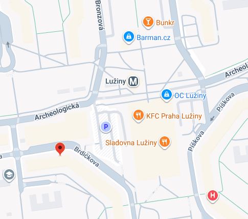 Mapa kde se nachází kadeřnictví Lužiny.