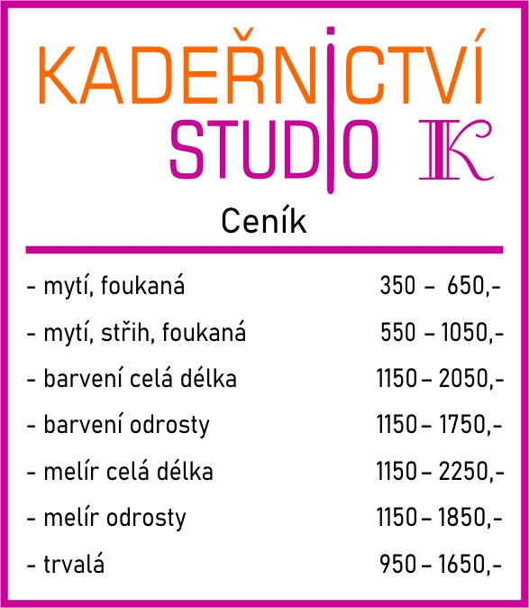 Ceník služeb kadeřnictví Lužiny
